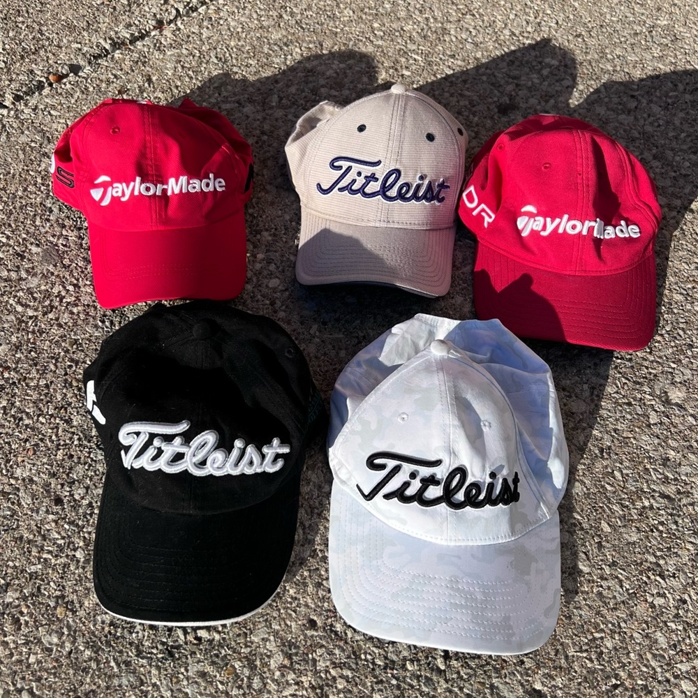 Bundle of 4 Titleist & Taylor Made Golf Hats